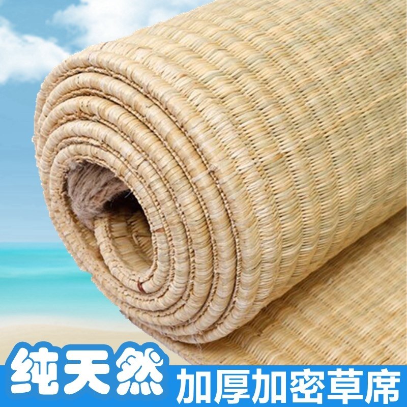 。天然蔺草席草席地垫芦苇席老式床床垫草编家用加密学生宿舍加厚