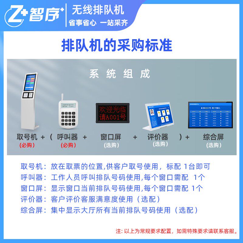 无线排队叫号机商用银行诊所营业厅医院分诊车管所排号系统取号机