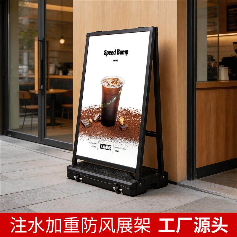 注水展架户外海报架防风广告牌门口立牌广告架展示架立式落地水牌