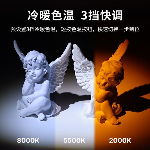 Ulanzi优篮子 LM07摄影手电筒补光灯双色温氛围灯光影人像打光拍