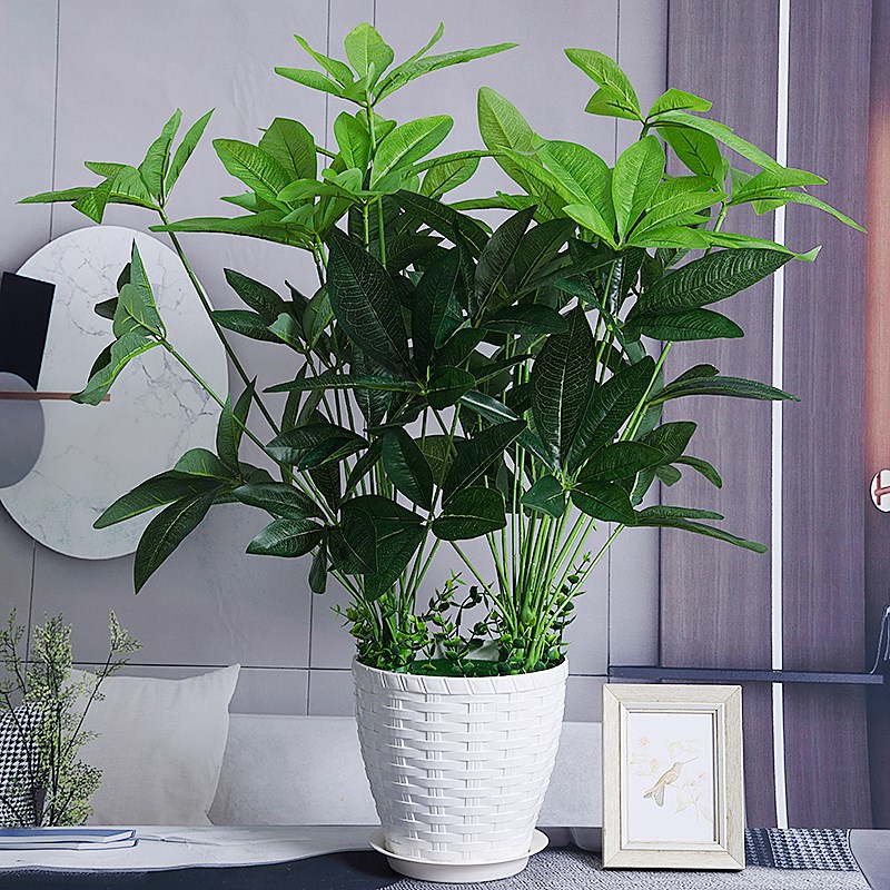 彷真发财树彷真植物客厅落地盆景假花绿植盆栽花彷真假树室内装饰