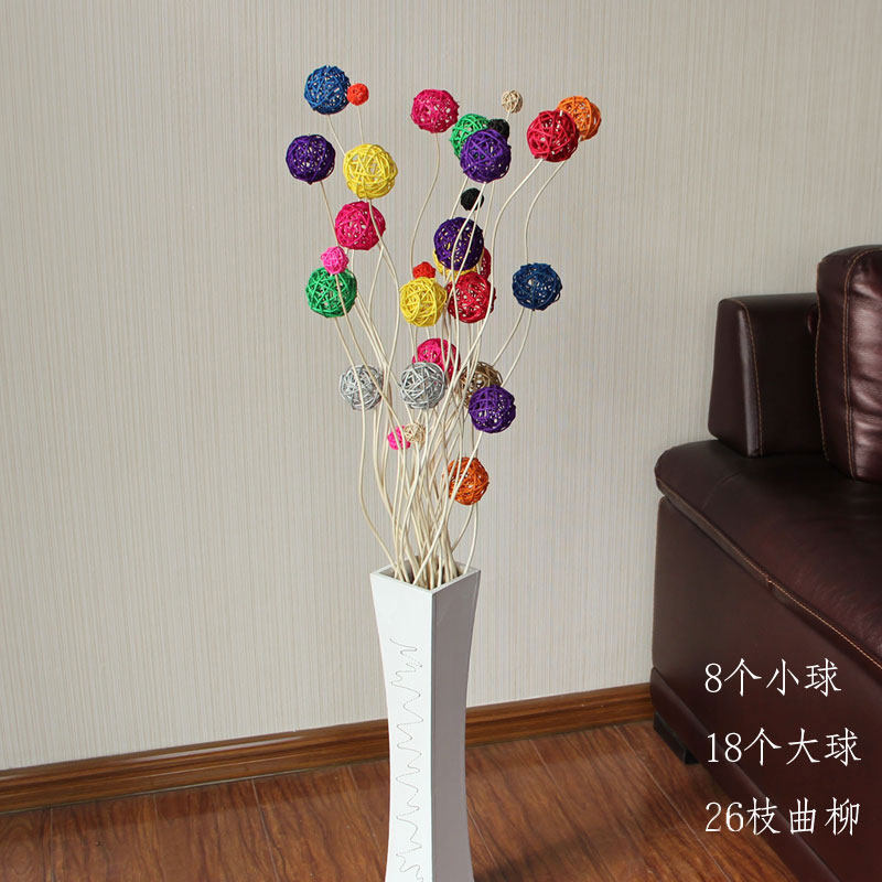 客厅落地花仿真花摆件装饰花假花家居装饰花束叶脉干花餐桌花插花
