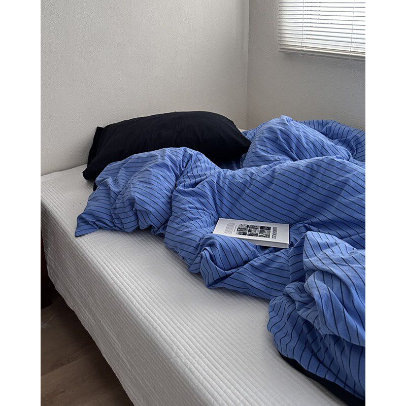 蓝调全棉纯棉单个被套双人200x230单独单件150x200单人1.5米被罩