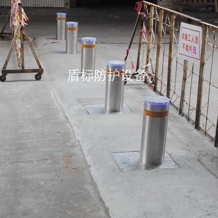 LED警示灯液压升降柱304不锈钢自动升降车档成品电动路桩隐形护柱
