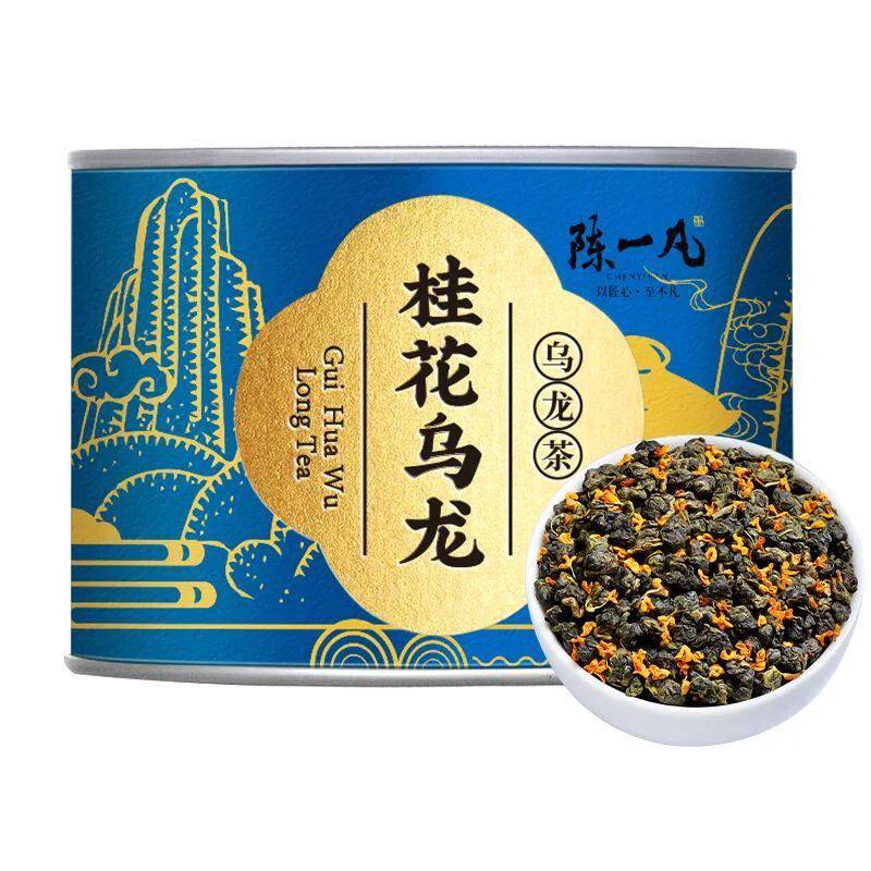 陈一凡桂花乌龙茶 浓香型窨制桂花茶高山乌龙茶叶罐装100g
