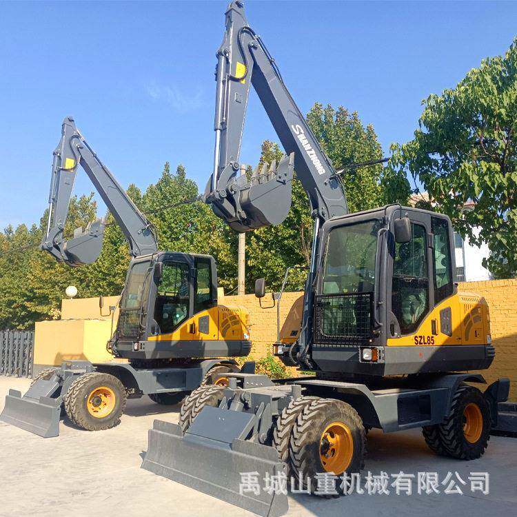 源头实力工厂制造85轮式挖掘机液压轮式挖掘机价格销售