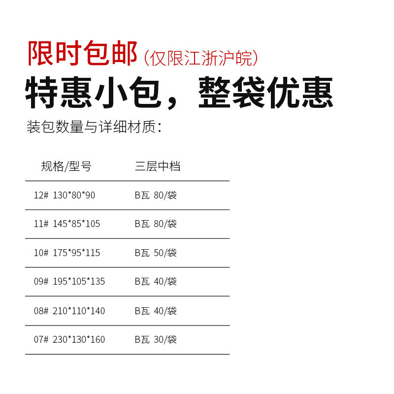 3层1-12号正方形收纳淘宝邮政搬家包装打包硬大小纸箱定做制