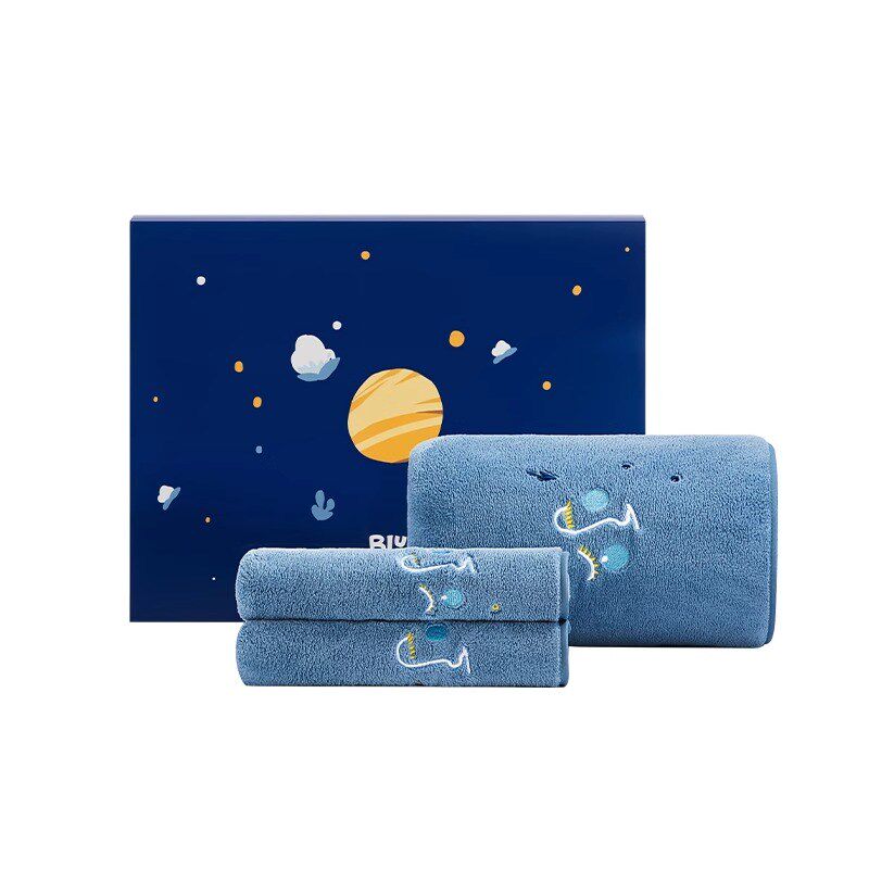 三利刺绣浴巾毛巾礼盒套装情侣款伴手礼较全棉高档礼物定制三件套