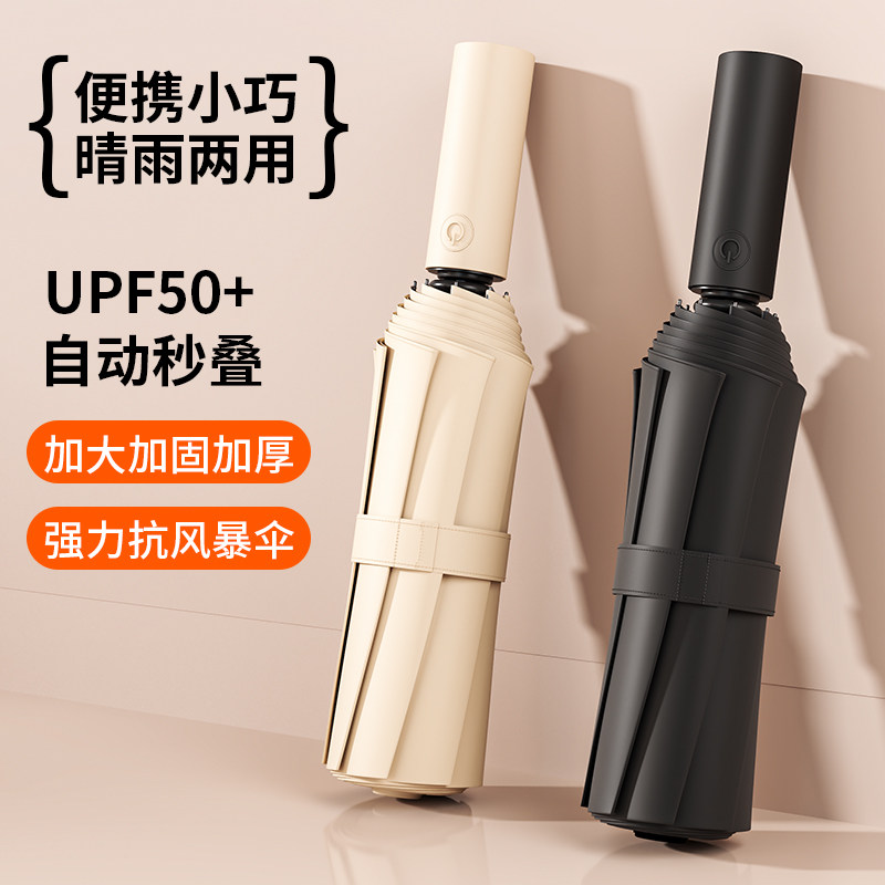 便携自动雨伞加大加厚加固晴雨两用伞大号男女学生上学专用遮阳伞
