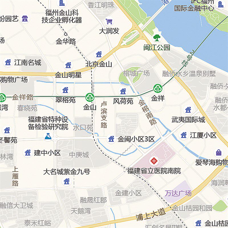 2021新款福州市城区地图办公室挂图高清防水墙壁装饰实物推荐定制