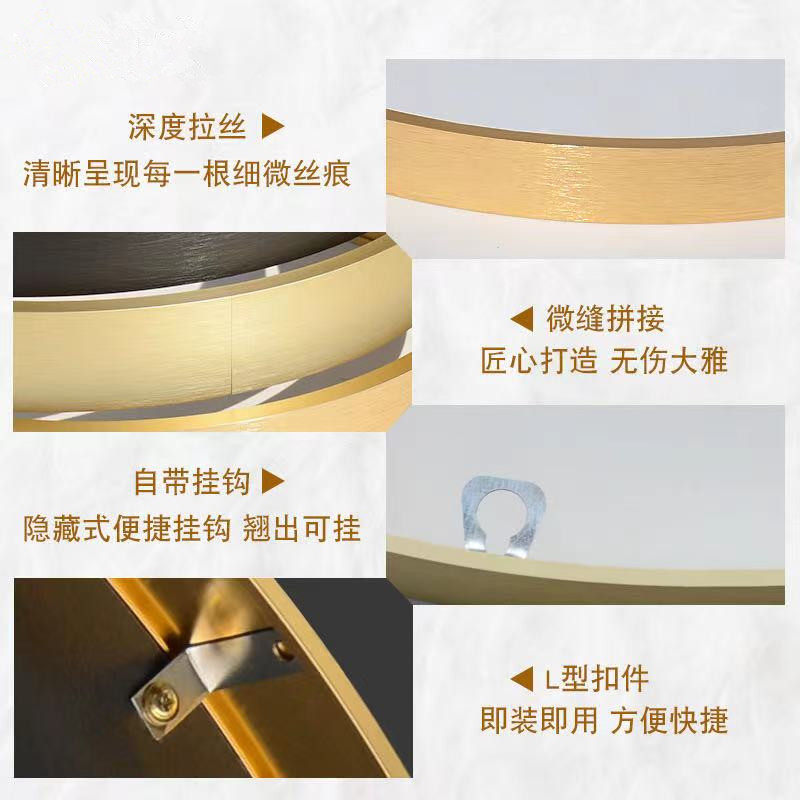 定制丙烯油画内框手绘挂墙免装裱L型铝合金圆形油画外框定做