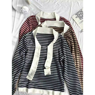 王福贵定制～复古领带拼接条纹上衣3.24 领带上衣