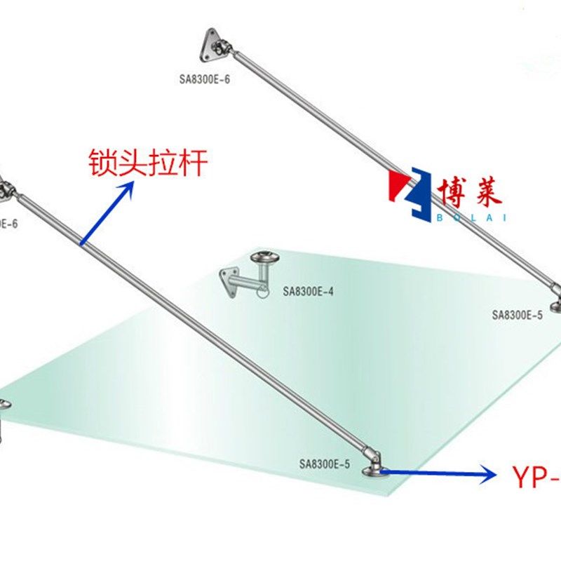 304不锈钢拉杆 M20实心不锈钢拉杆 钢结构玻璃雨棚斜拉杆