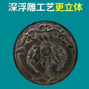庭院古建摆件传统石狮子抱鼓石一对徽派 誉峰石雕青石仿古门墩中式