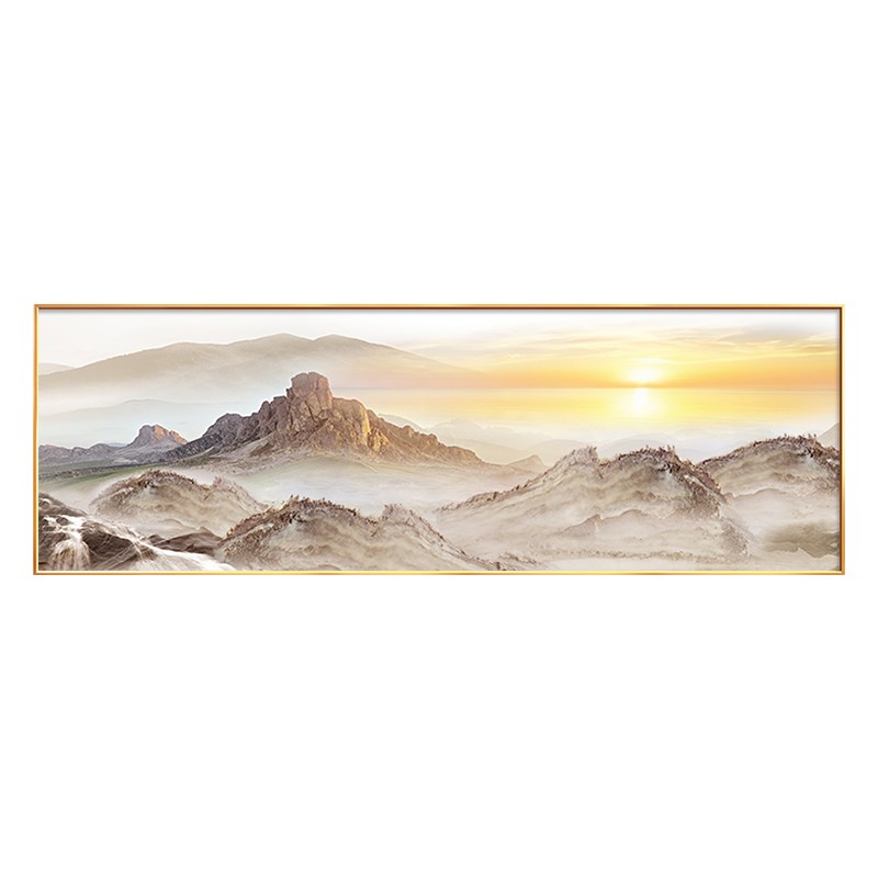 背靠金山装饰画客厅沙发墙背景挂画大气水墨挂画办公室山水风景画