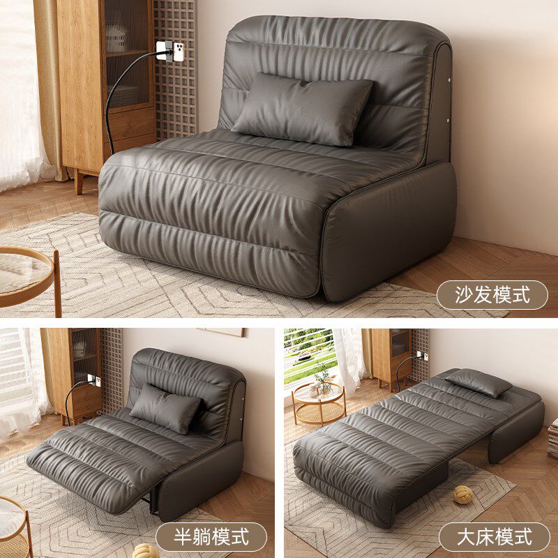 电动沙发床2024新款 智能伸缩折叠科技布网红单人多功能客厅两用