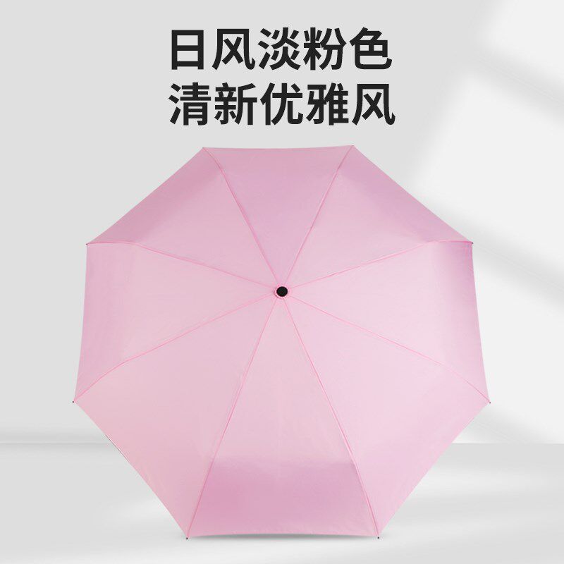 赛维纳全自动雨伞折叠三折伞女商务学生户外伞素色复古超轻单人