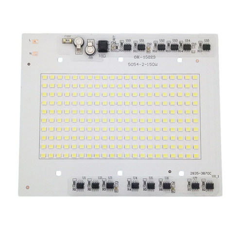 免驱动led灯珠220V射灯投光灯灯芯片100w150w200w户外led路灯灯板