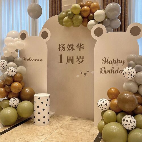 宝宝一周岁生日布置装饰场景kt板十0岁男女孩百天百日宴2背景墙