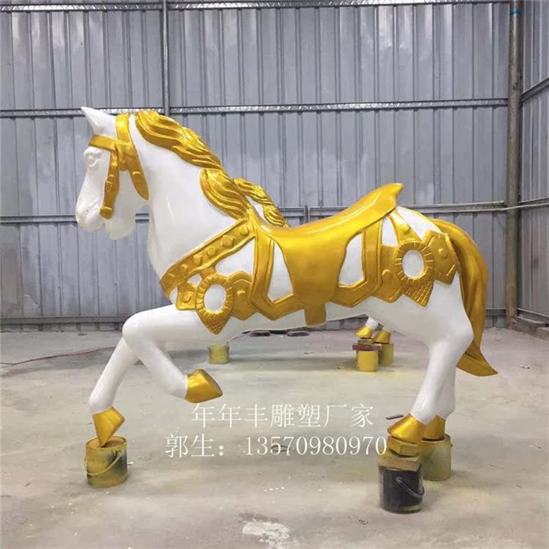 定制大型玻璃钢八骏马踏飞燕欧式马雕塑别墅庭院室外广场景观摆件