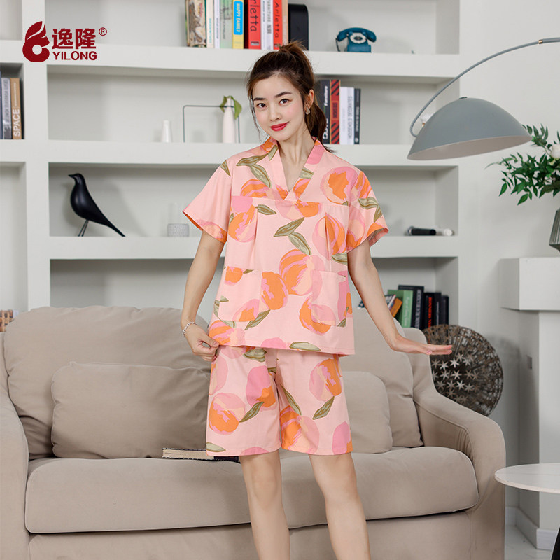 汗蒸服女2022新款洋气纯棉大码高档温泉桑拿足浴服可爱和服睡衣