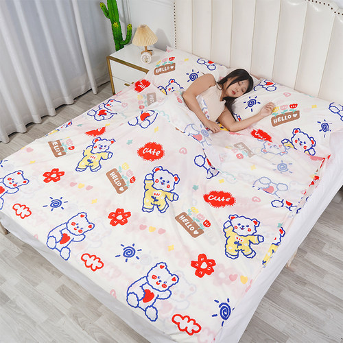 旅行酒店隔脏睡袋出差大单双人旅游床单被套可携式宾馆住酒店神器