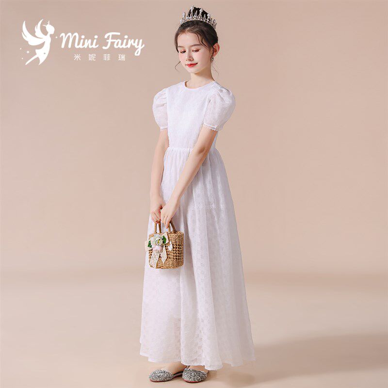 小仙女夏季儿童礼服连衣裙花童公主裙女童钢琴演出服小提琴演奏服