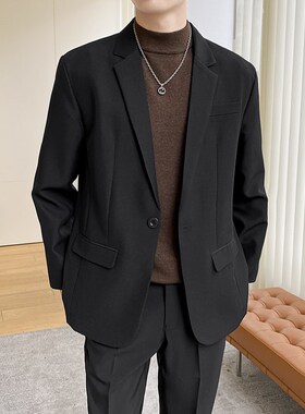 西装四件套男结婚订婚黑色西服外套马甲衬衫西裤商务正装宴会礼服