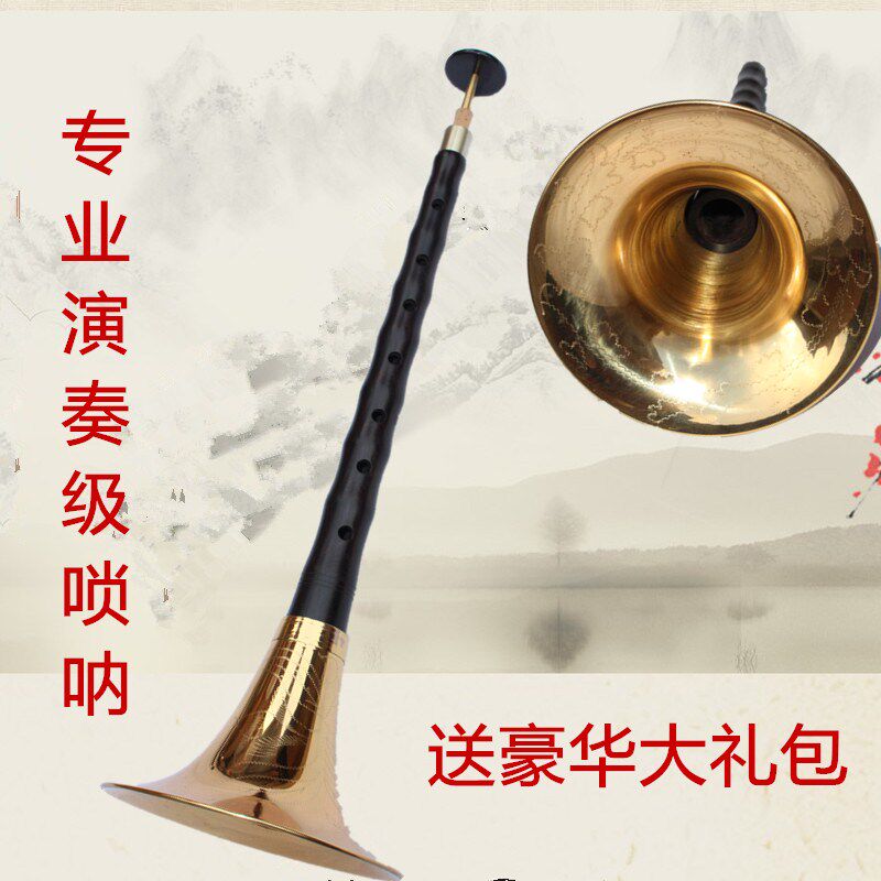 专业演奏 精品乌木唢呐大G/A/降B/C/D/E小F调式齐全 喇叭 专业哨