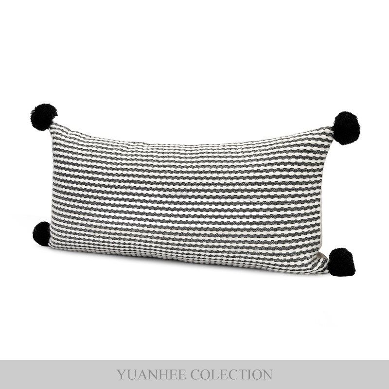 元熙壹品【侘寂】系列灰色涤纶沙发腰靠枕样板间展厅软装搭配抱枕