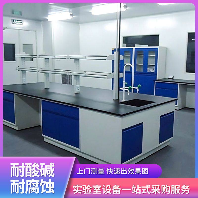 钢木实验台实验室工作台全钢中央试验边台化验室操作台通风柜桌子