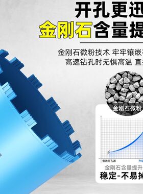 短款水钻钻头混凝土打孔空调86型暗线盒油烟机管道专用墙壁开孔器