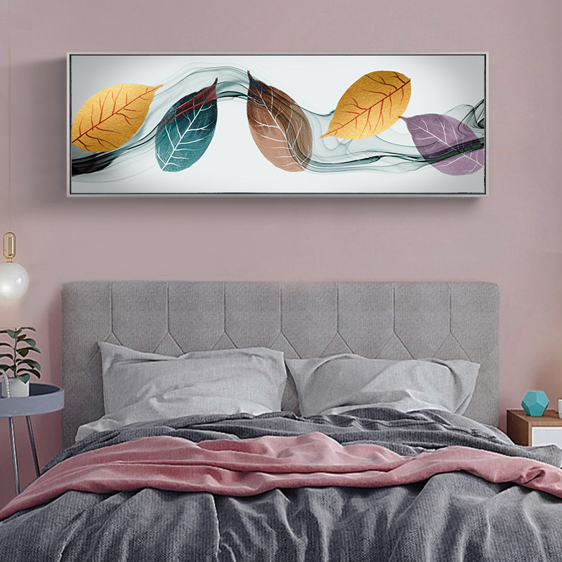 小清新植物卧室床头装饰画抽象简约温馨房间挂画客厅沙发背景墙画