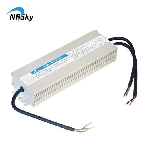 12V200W超薄防水开关电源 足功率路灯洗墙灯IP67防水LED长条电源