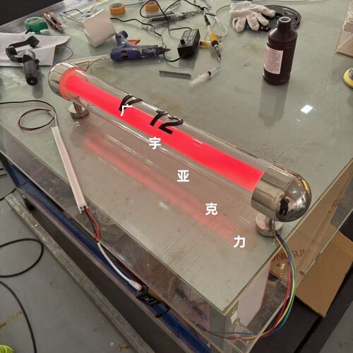 亚克力圆柱灯箱360度发光双层圆管LED广告牌户外门头壁灯悬挂定制