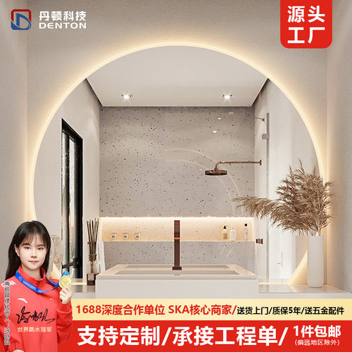 智能卫生间带灯圆形浴室镜壁挂防雾发光led镜梳妆台创意圆镜挂墙