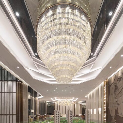 酒店大堂吊灯宴会厅水晶灯售楼部沙盘大厅灯具KTV会所别墅工程灯