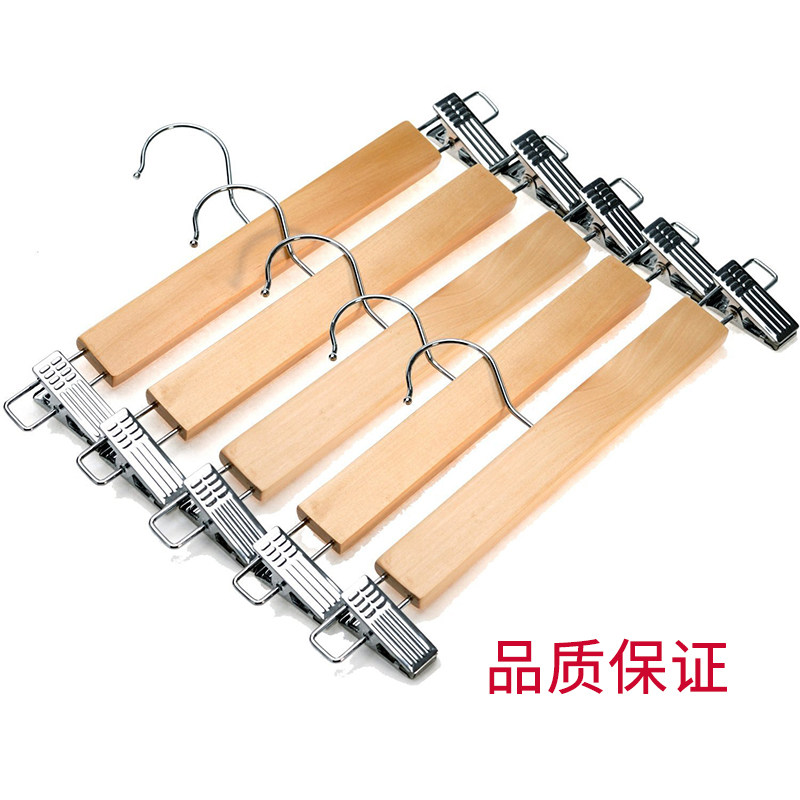 实木挂衣架子家用无痕木质防滑衣服架木制衣撑10个木头服装店衣挂