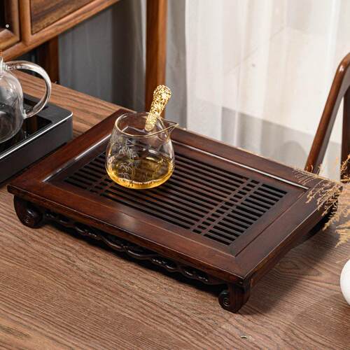 茶盘家用客厅排蓄水抽屉式竹制干泡台沥水茶托茶海功夫茶具
