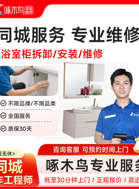 浴室柜安装维修拆花洒浴霸维修水管道疏通同城上门服务定金啄木鸟