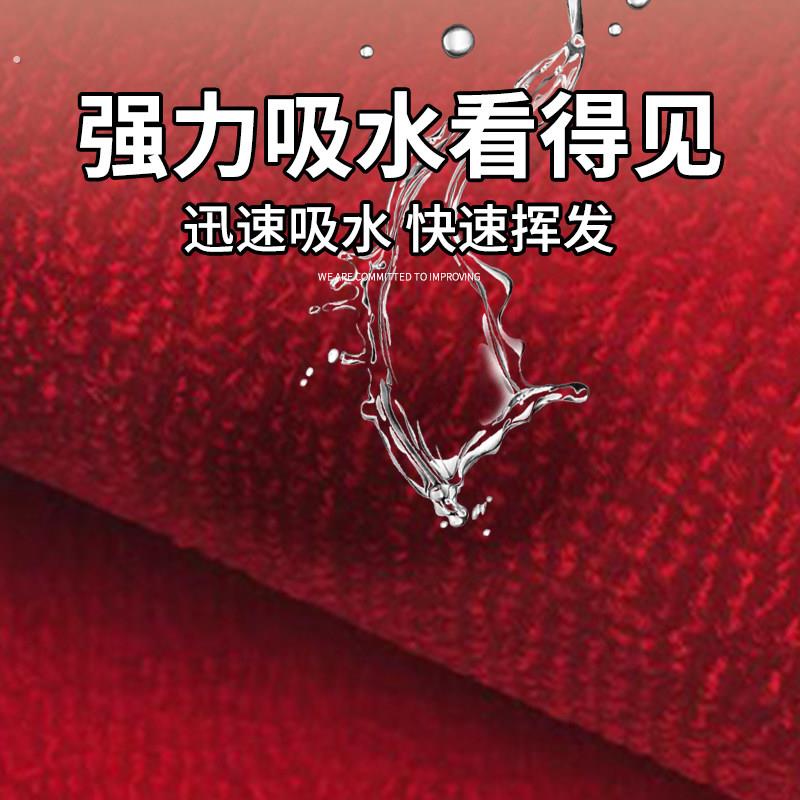 恭喜发财地垫入户门口耐脏垫子红色大地毯家用玄关脚垫进门防滑垫