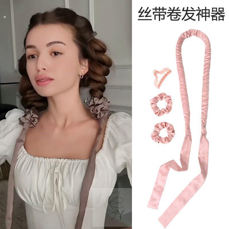 蝴蝶结睡眠卷发神器大波浪无热卷发棒丝带懒人卷发器睡觉卷头发