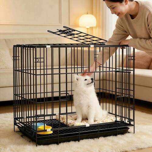 狗笼子小型犬室内猫笼家用带厕所栅栏泰迪中型犬折叠宠物笼子狗窝