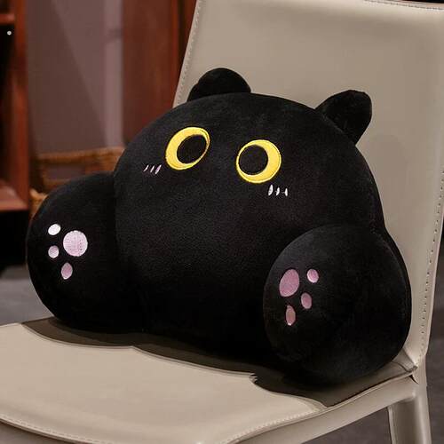 猫咪靠垫办公室腰靠护腰腰枕座椅靠背垫抱枕椅子靠枕靠背久坐不累