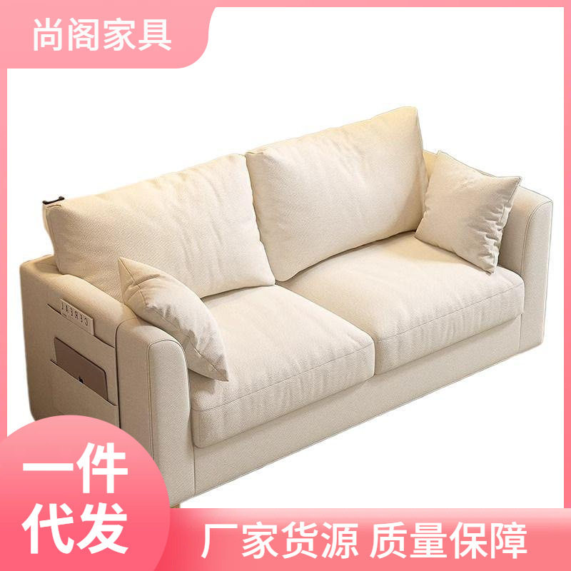 沙发小户型简约现代双人出租房卧室客厅网红布艺简易木质经济型