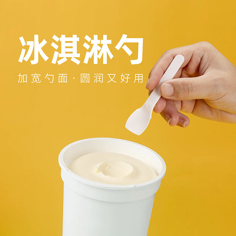 PLA餐具一次性刀叉勺 白色餐叉勺子叉子汤勺饭勺批发图片