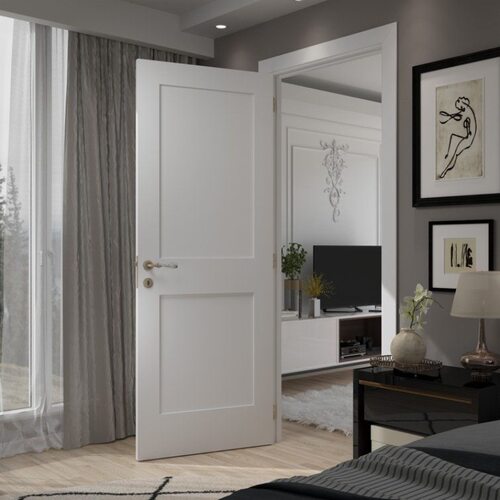 Custom White Shaker Interior Door Wooden Door Slab Door