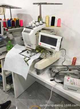 供应二手兄弟PR-600单头电脑6线绣花机商用刺绣机商用绣花机