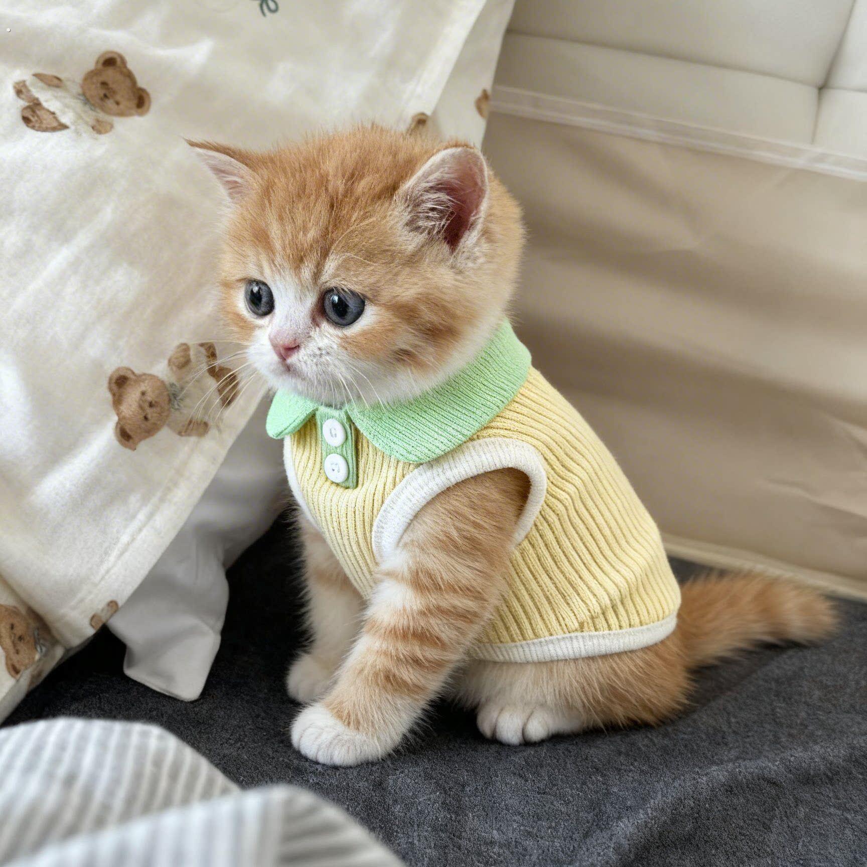 小猫衣服防掉毛薄款德文无毛猫清凉背心宠物衣服狗狗2026新款可爱