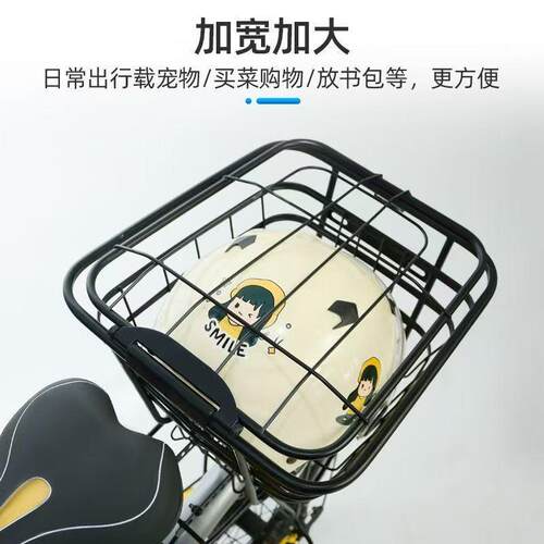 适用大行折叠自行车后车筐后货架置物篮山地车后座架书包筐买菜篮